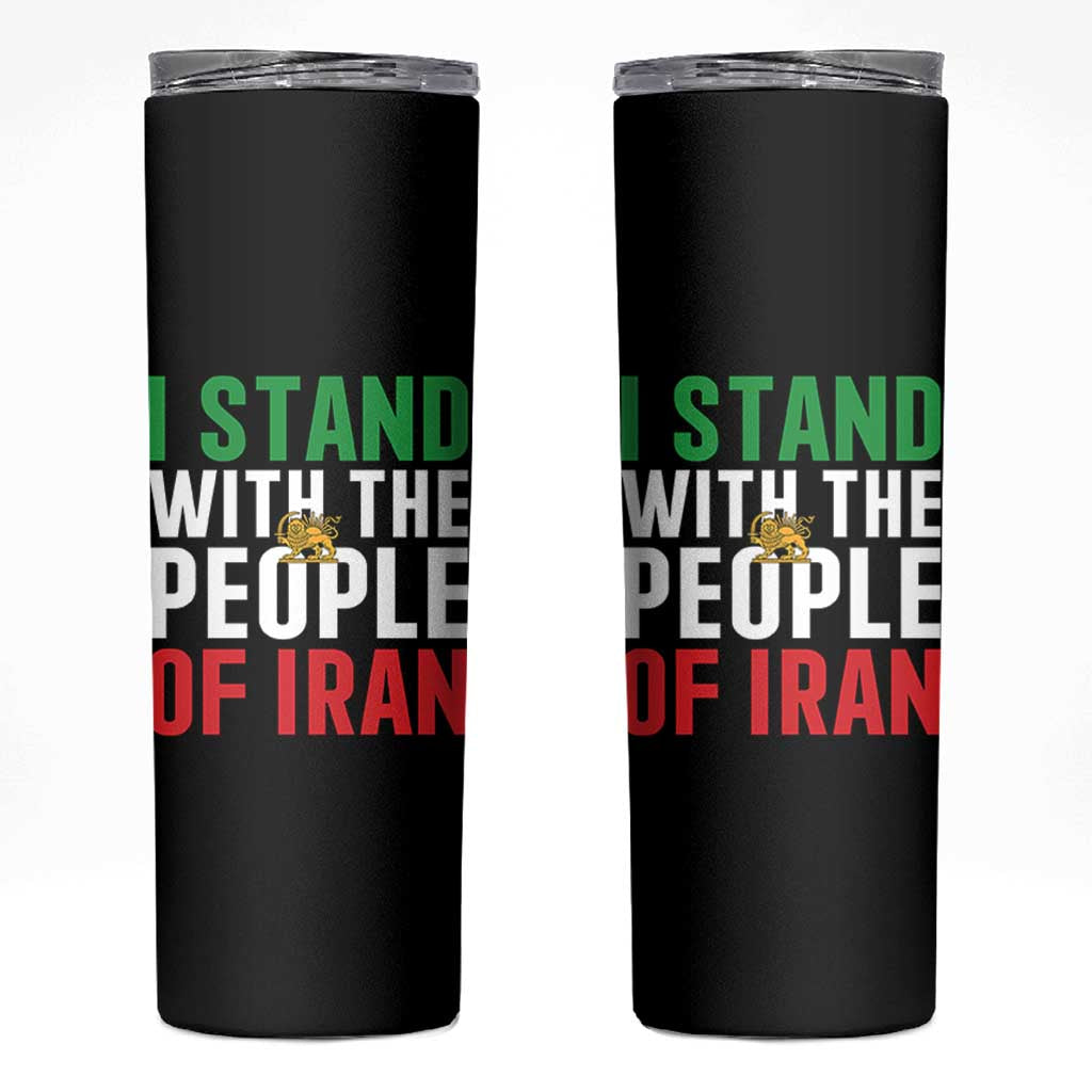 I Stand With The People of Iran Skinny Tumbler Iranian Revolution Freedom Supporter