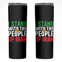 I Stand With The People of Iran Skinny Tumbler Iranian Revolution Freedom Supporter