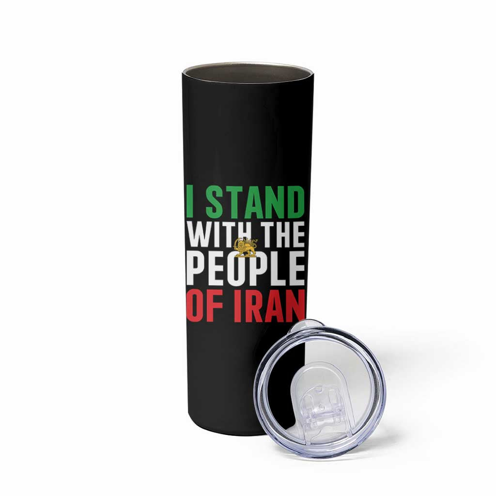 I Stand With The People of Iran Skinny Tumbler Iranian Revolution Freedom Supporter