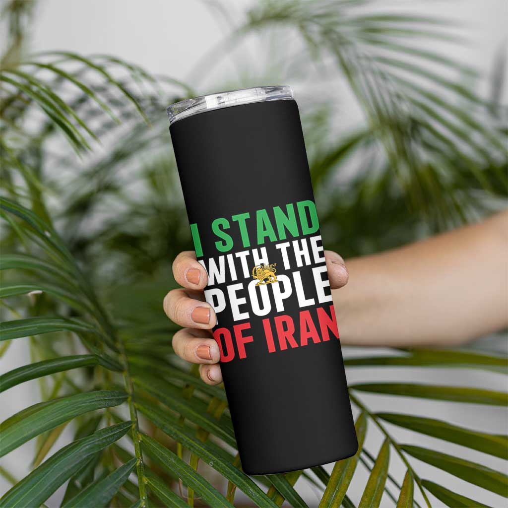I Stand With The People of Iran Skinny Tumbler Iranian Revolution Freedom Supporter