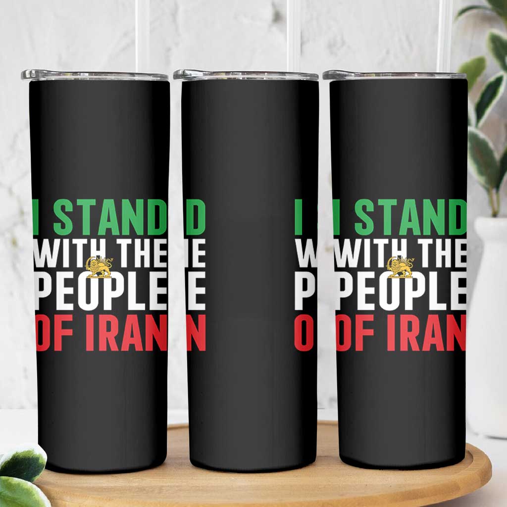 I Stand With The People of Iran Skinny Tumbler Iranian Revolution Freedom Supporter