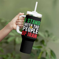 I Stand With The People of Iran Tumbler With Handle Iranian Revolution Freedom Supporter