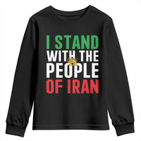 Denmark I Stand With Greenland Youth Sweatshirt Danish Flag and Map Unity Support Protest