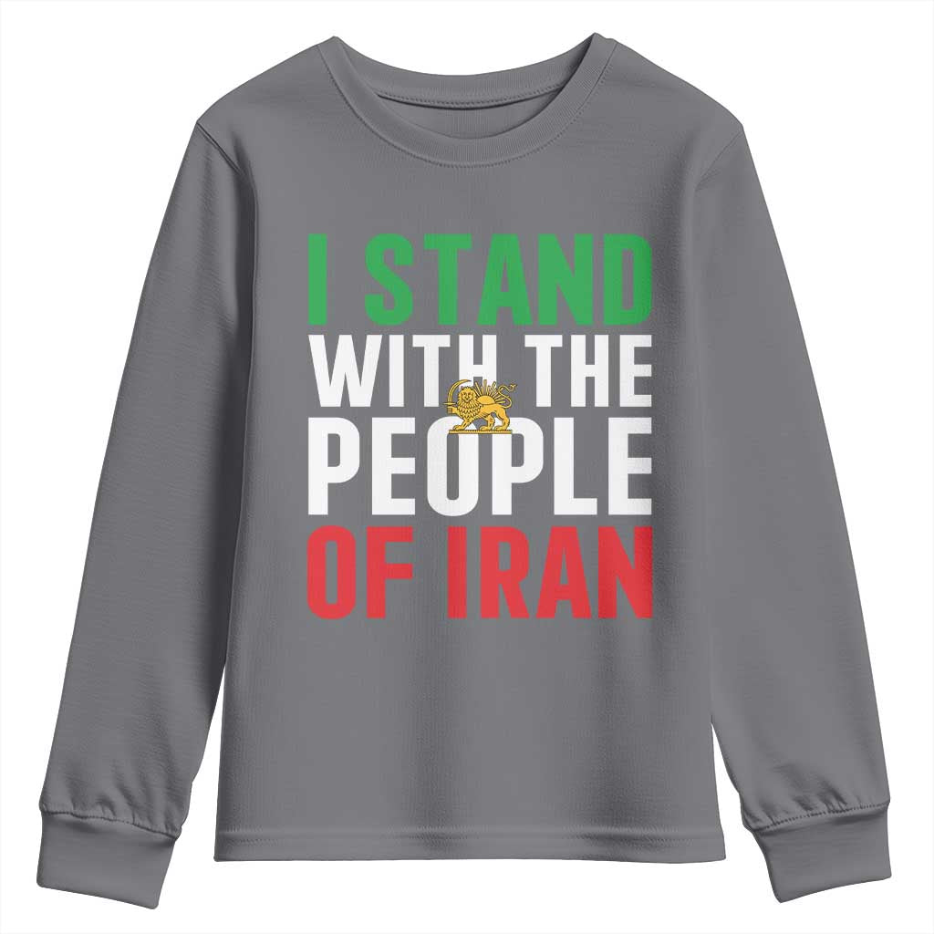 Denmark I Stand With Greenland Youth Sweatshirt Danish Flag and Map Unity Support Protest