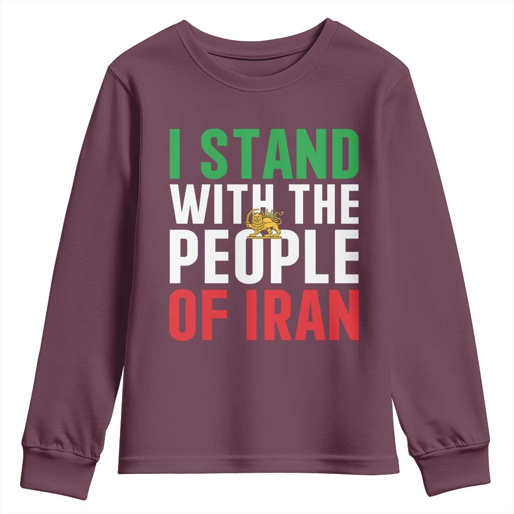 Denmark I Stand With Greenland Youth Sweatshirt Danish Flag and Map Unity Support Protest