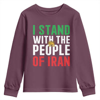 Denmark I Stand With Greenland Youth Sweatshirt Danish Flag and Map Unity Support Protest