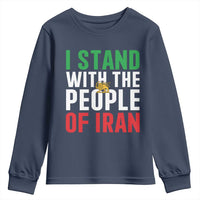 Denmark I Stand With Greenland Youth Sweatshirt Danish Flag and Map Unity Support Protest
