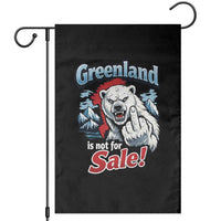 Greenland Is Not For Sale Protest Garden Flag Aggressive Polar Bear with Middle Finger Graphic