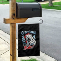 Greenland Is Not For Sale Protest Garden Flag Aggressive Polar Bear with Middle Finger Graphic