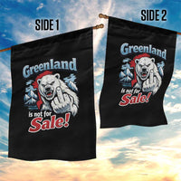 Greenland Is Not For Sale Protest Garden Flag Aggressive Polar Bear with Middle Finger Graphic