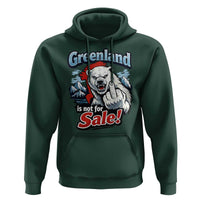 Greenland Is Not For Sale Protest Hoodie Aggressive Polar Bear with Middle Finger Graphic