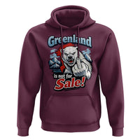 Greenland Is Not For Sale Protest Hoodie Aggressive Polar Bear with Middle Finger Graphic
