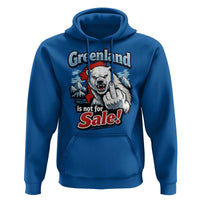 Greenland Is Not For Sale Protest Hoodie Aggressive Polar Bear with Middle Finger Graphic