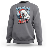 Greenland Is Not For Sale Protest Sweatshirt Aggressive Polar Bear with Middle Finger Graphic