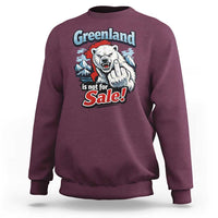 Greenland Is Not For Sale Protest Sweatshirt Aggressive Polar Bear with Middle Finger Graphic
