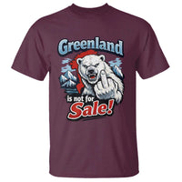 Greenland Is Not For Sale Protest T Shirt Aggressive Polar Bear with Middle Finger Graphic