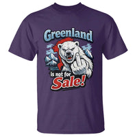 Greenland Is Not For Sale Protest T Shirt Aggressive Polar Bear with Middle Finger Graphic