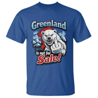 Greenland Is Not For Sale Protest T Shirt Aggressive Polar Bear with Middle Finger Graphic
