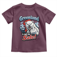 Greenland Is Not For Sale Protest Toddler T Shirt Aggressive Polar Bear with Middle Finger Graphic