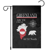 Greenland Arctic Circle Garden Flag Map Compass and Polar Bear Adventure