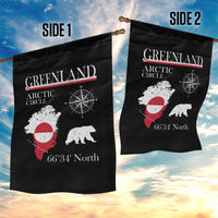 Greenland Arctic Circle Garden Flag Map Compass and Polar Bear Adventure