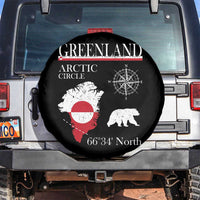 Greenland Arctic Circle Spare Tire Cover Map Compass and Polar Bear Adventure