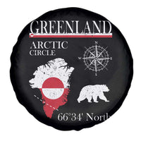 Greenland Arctic Circle Spare Tire Cover Map Compass and Polar Bear Adventure