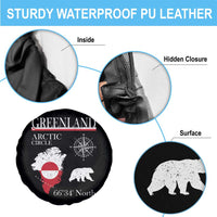 Greenland Arctic Circle Spare Tire Cover Map Compass and Polar Bear Adventure