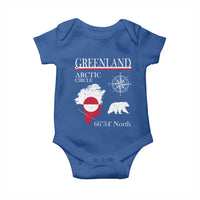 Greenland Arctic Circle Baby Onesie Map Compass and Polar Bear Adventure