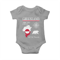 Greenland Arctic Circle Baby Onesie Map Compass and Polar Bear Adventure
