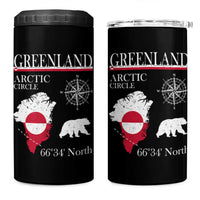 Greenland Arctic Circle 4 in 1 Can Cooler Tumbler Map Compass and Polar Bear Adventure