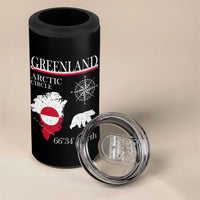 Greenland Arctic Circle 4 in 1 Can Cooler Tumbler Map Compass and Polar Bear Adventure