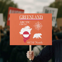 Greenland Arctic Circle Protest Sign Map Compass and Polar Bear Adventure