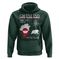 Greenland Arctic Circle Hoodie Map Compass and Polar Bear Adventure