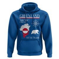 Greenland Arctic Circle Hoodie Map Compass and Polar Bear Adventure