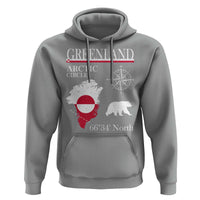 Greenland Arctic Circle Hoodie Map Compass and Polar Bear Adventure