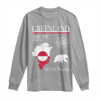 Greenland Arctic Circle Long Sleeve Shirt Map Compass and Polar Bear Adventure