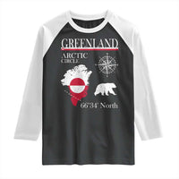 Greenland Arctic Circle Raglan Shirt Map Compass and Polar Bear Adventure