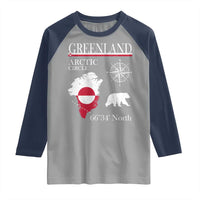 Greenland Arctic Circle Raglan Shirt Map Compass and Polar Bear Adventure
