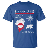 Greenland Arctic Circle T Shirt Map Compass and Polar Bear Adventure