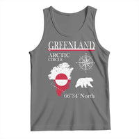 Greenland Arctic Circle Tank Top Map Compass and Polar Bear Adventure