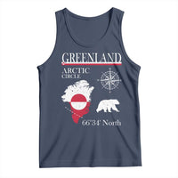 Greenland Arctic Circle Tank Top Map Compass and Polar Bear Adventure