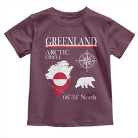 Greenland Arctic Circle Toddler T Shirt Map Compass and Polar Bear Adventure