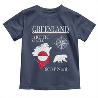 Greenland Arctic Circle Toddler T Shirt Map Compass and Polar Bear Adventure
