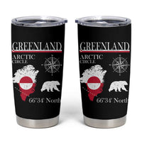 Greenland Arctic Circle Tumbler Cup Map Compass and Polar Bear Adventure