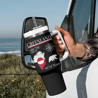 Greenland Arctic Circle Tumbler With Handle Map Compass and Polar Bear Adventure