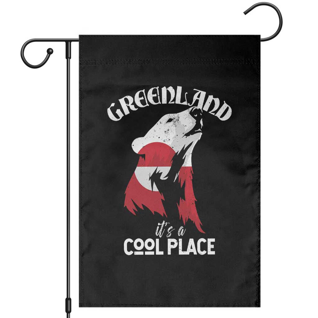 Polar Bear Greenland Flag Graphic Garden Flag It's a Cool Place Arctic Circle