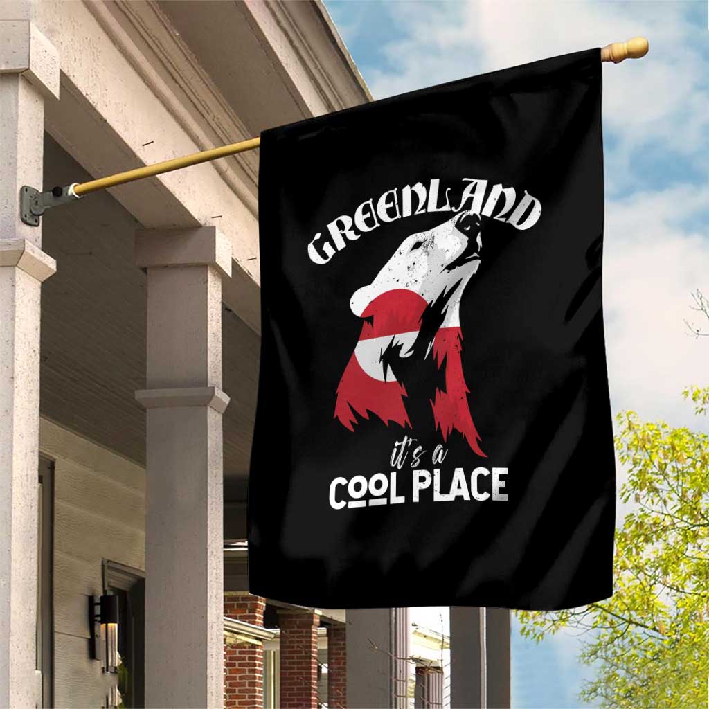 Polar Bear Greenland Flag Graphic Garden Flag It's a Cool Place Arctic Circle