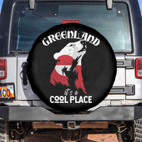 Polar Bear Greenland Flag Graphic Spare Tire Cover It's a Cool Place Arctic Circle