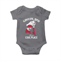 Polar Bear Greenland Flag Graphic Baby Onesie It's a Cool Place Arctic Circle